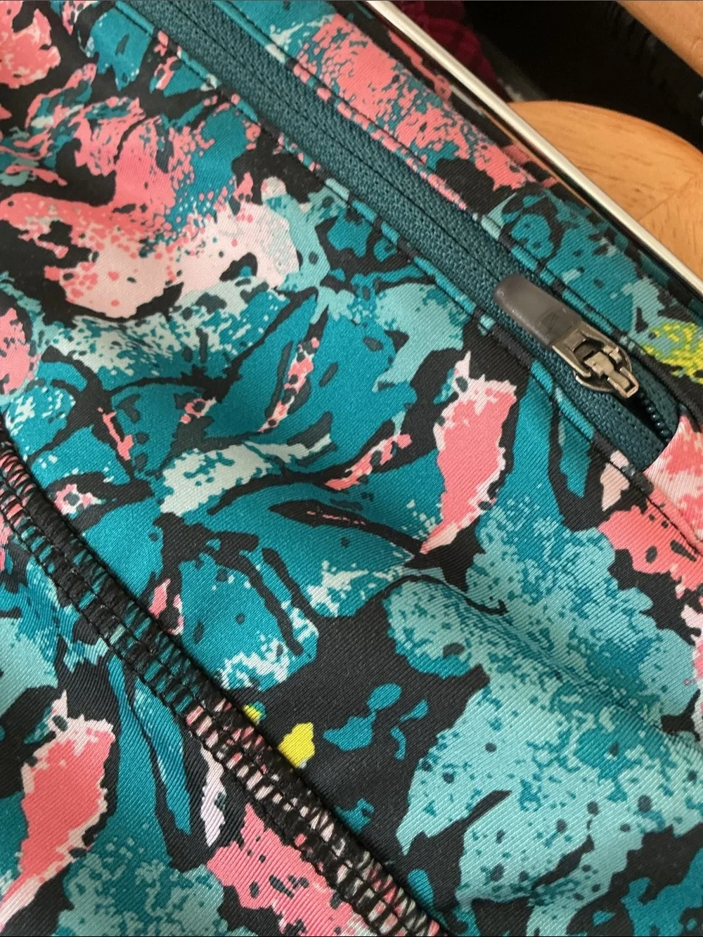 Nike Women’s Floral Print Leggings - Teal & Pink